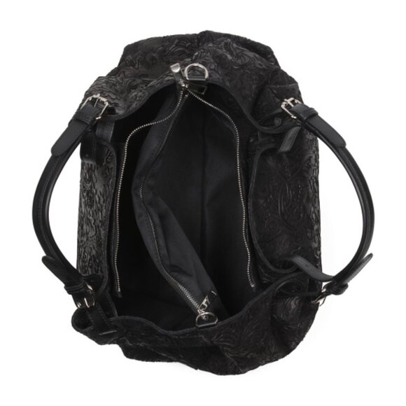 ISADORA Made In Italy Leather 3 Compartment Tote With Shoulder Strap - Picture 3 of 5